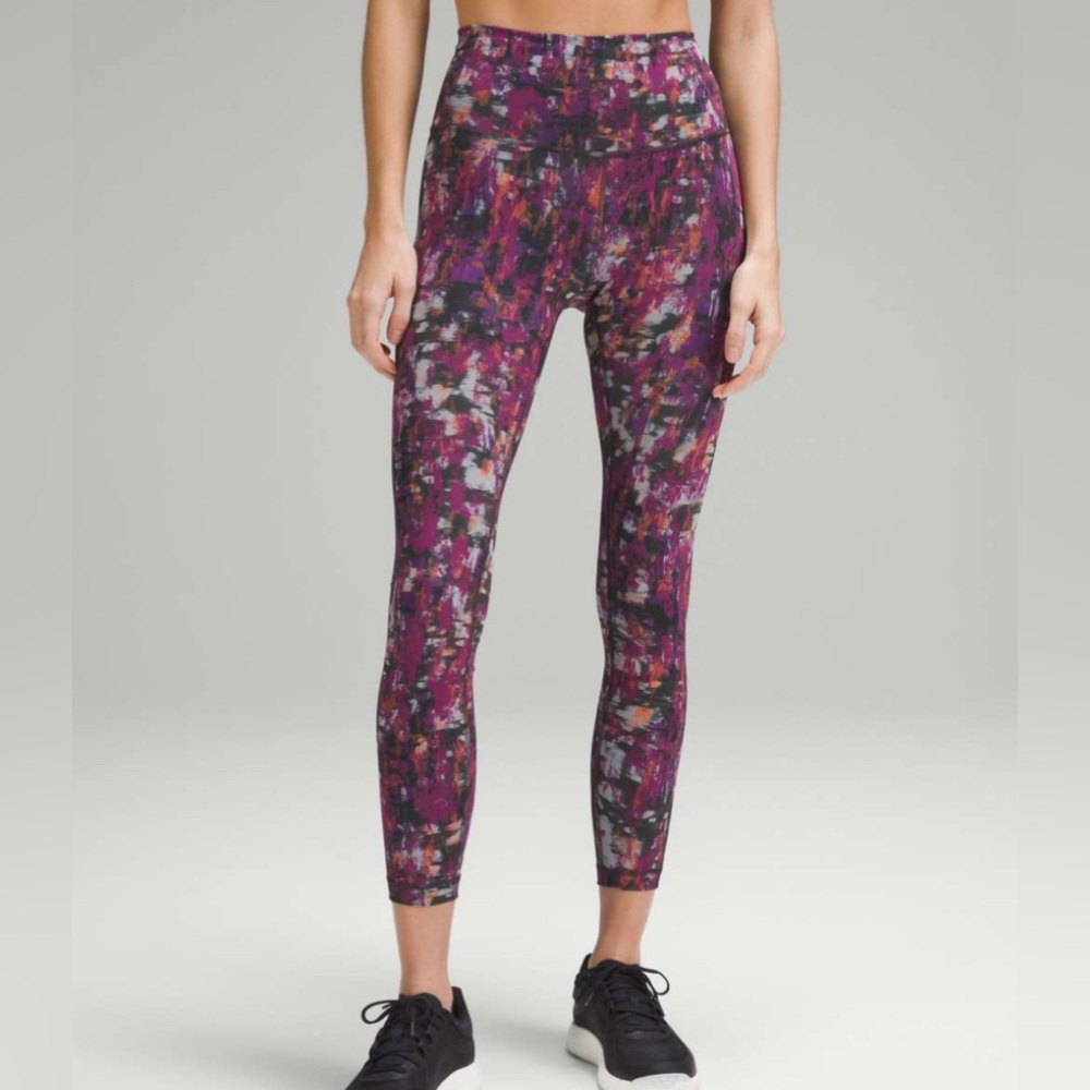 Lululemon Wunder Train High Rise 25” Leggings In Cinder Flash SIZE 4